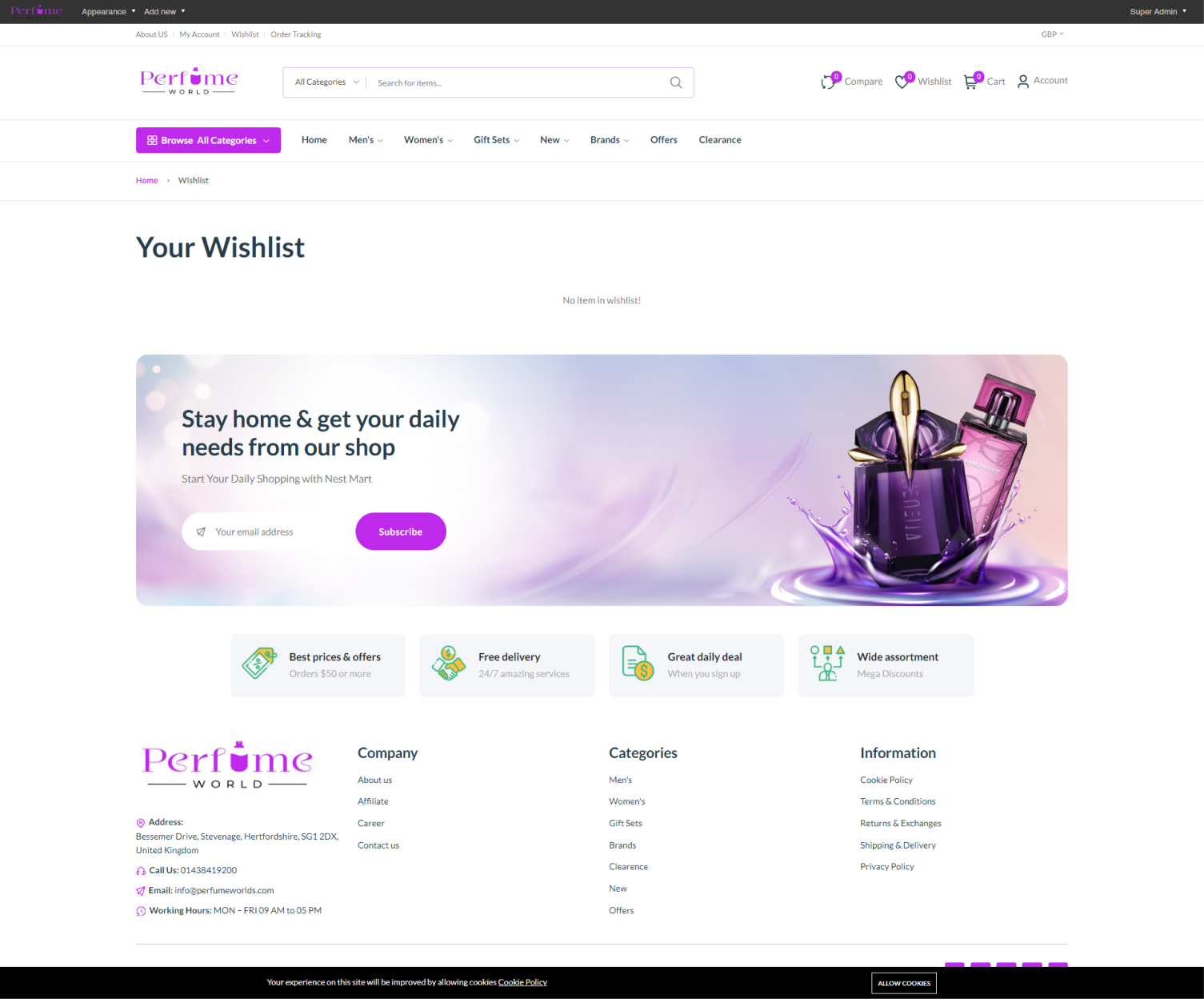 PDP - Wishlist Page