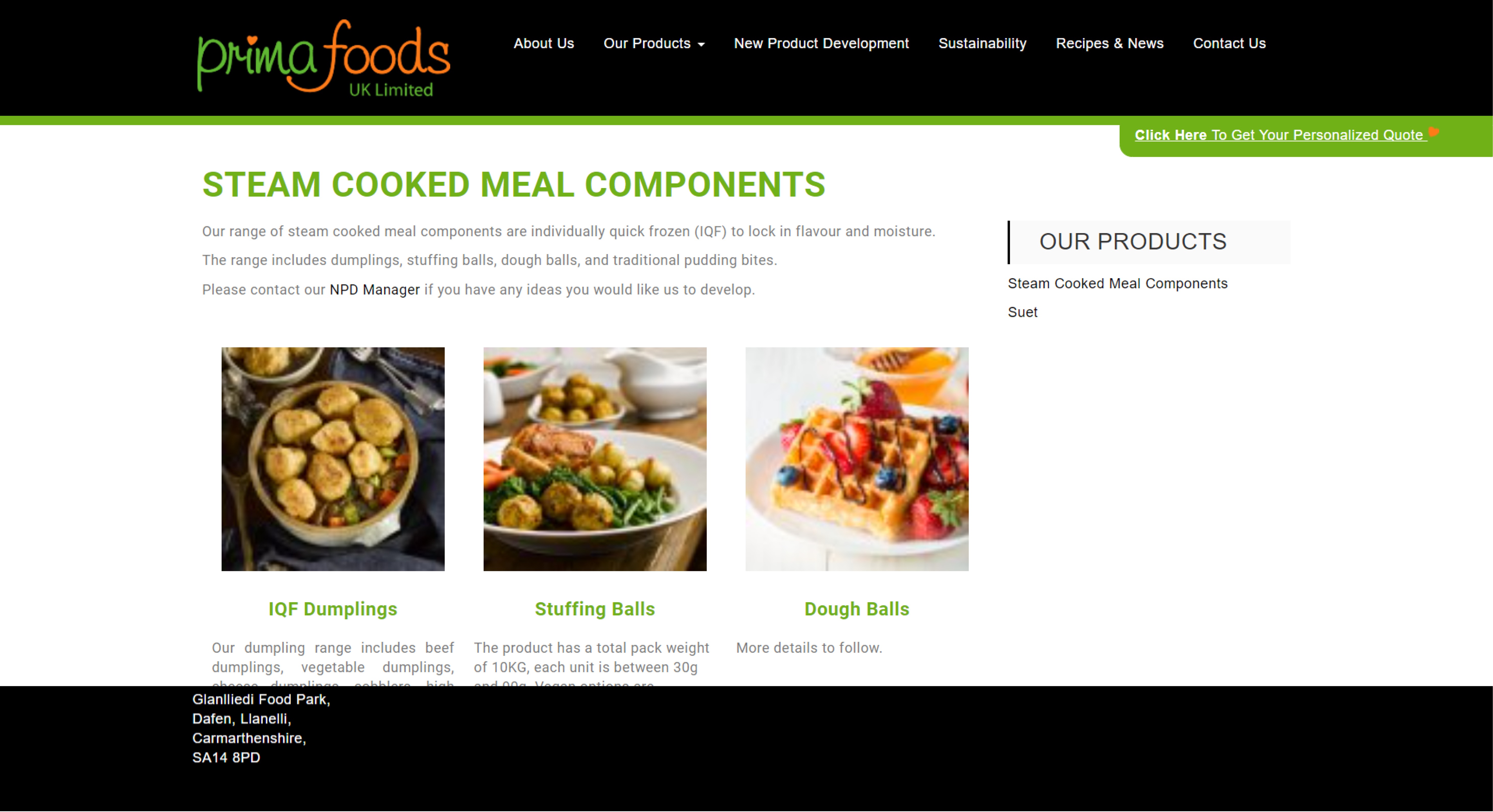 PDP - Our Products Page