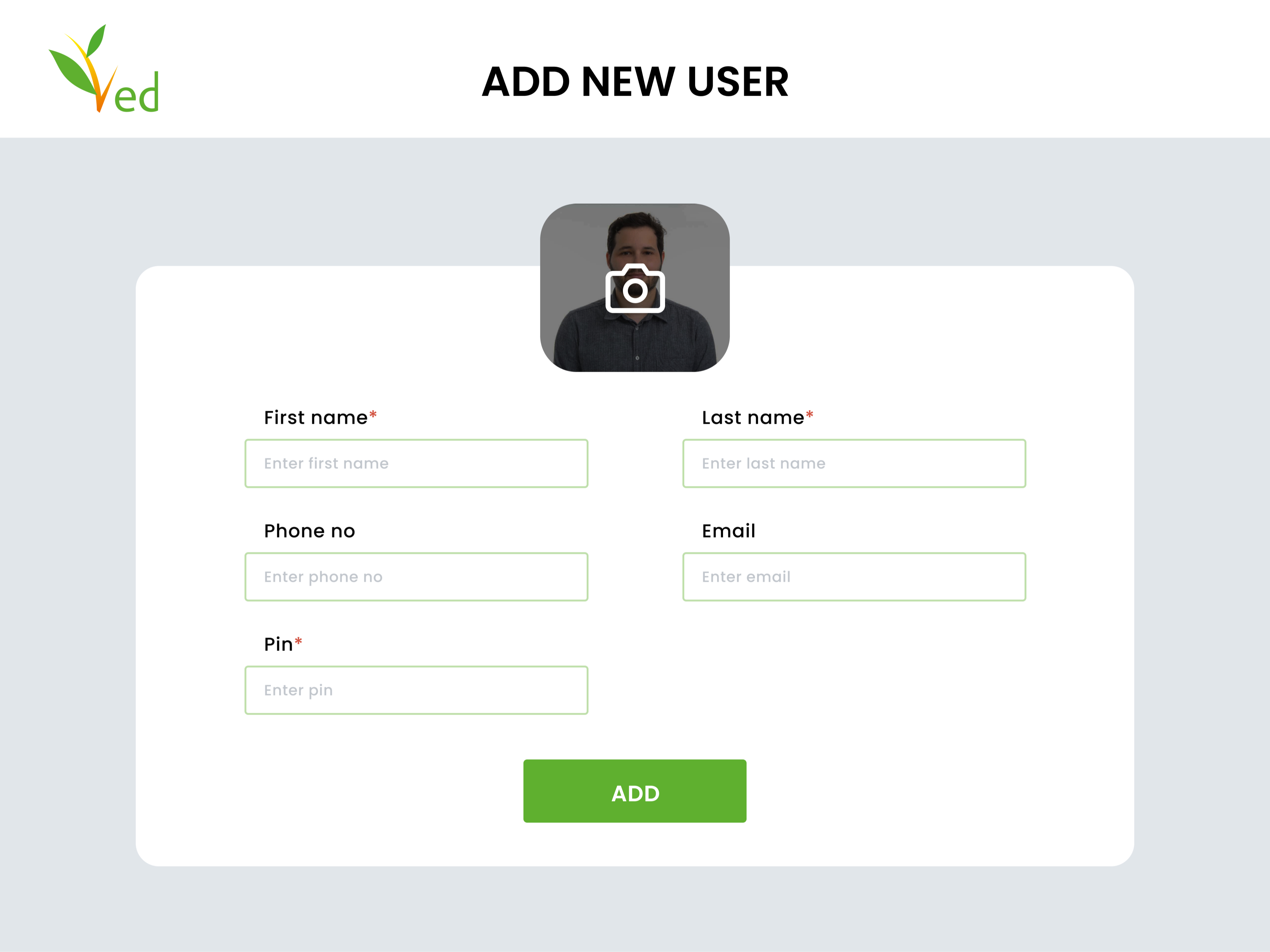 PDP - Add User Page
