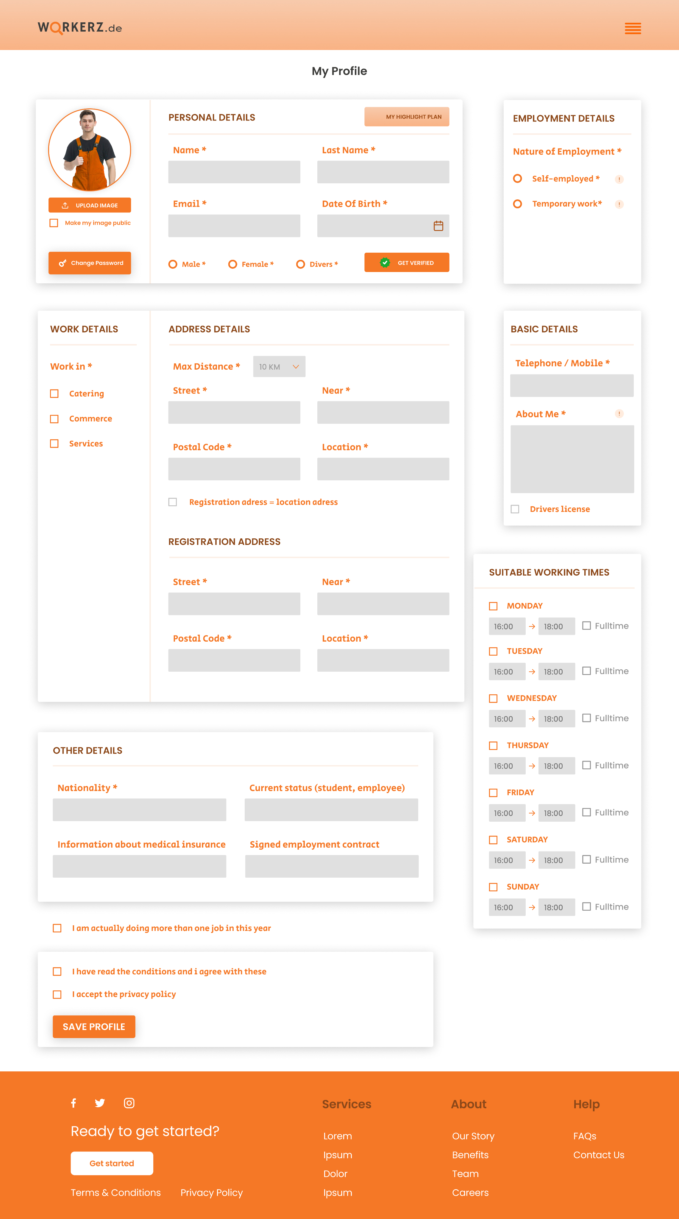 PDP - Profile Page