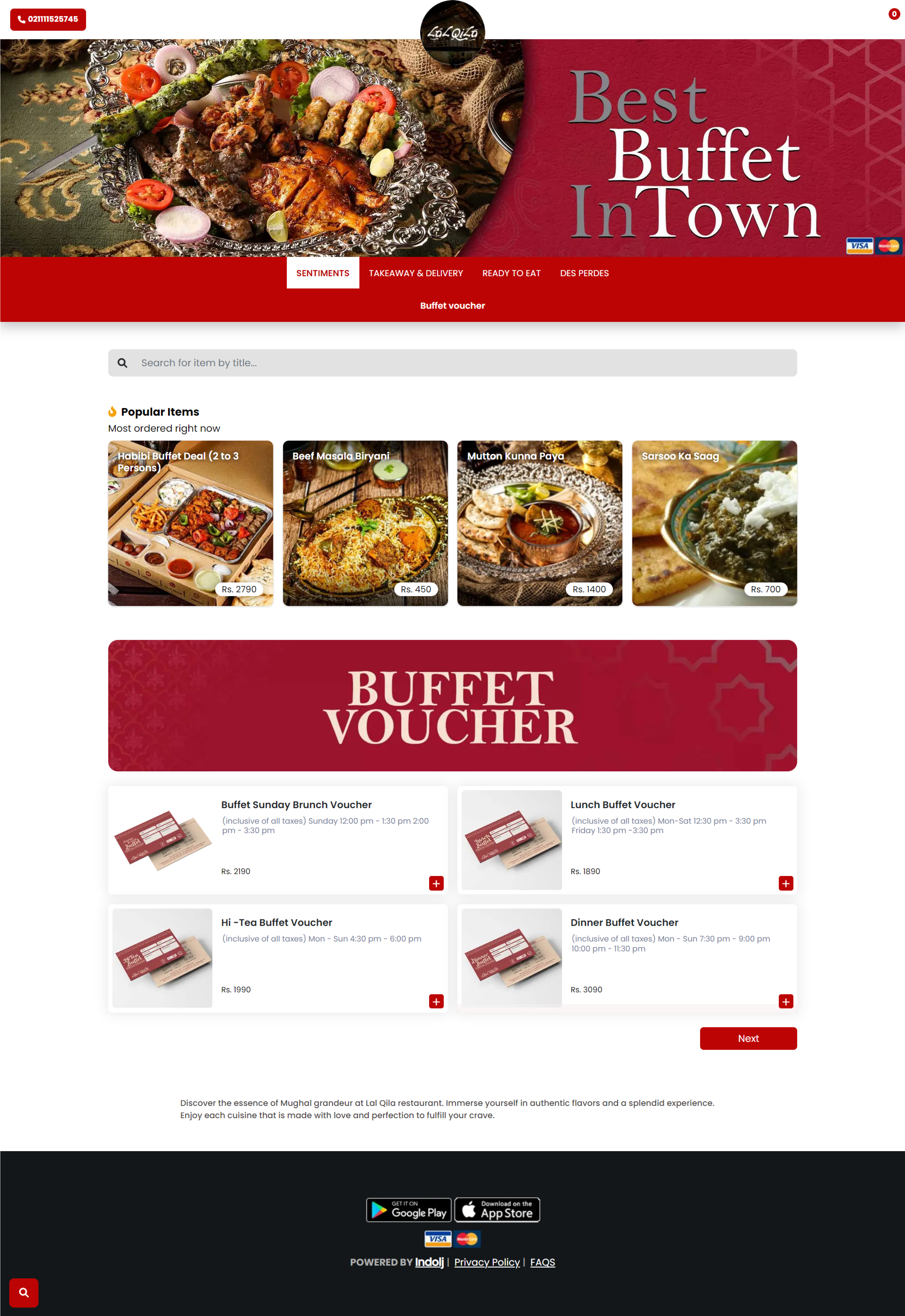 PDP - Buffet Voucher