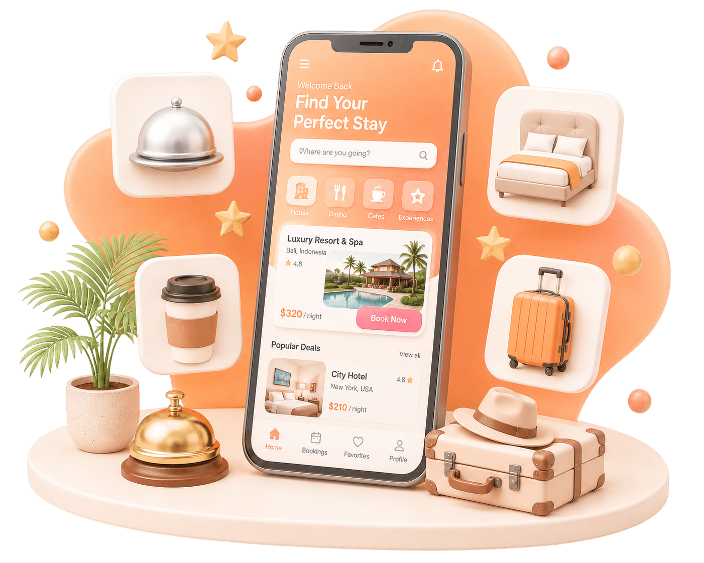 Hospitality technology solutions with mobile apps, IoT, and AI chatbots