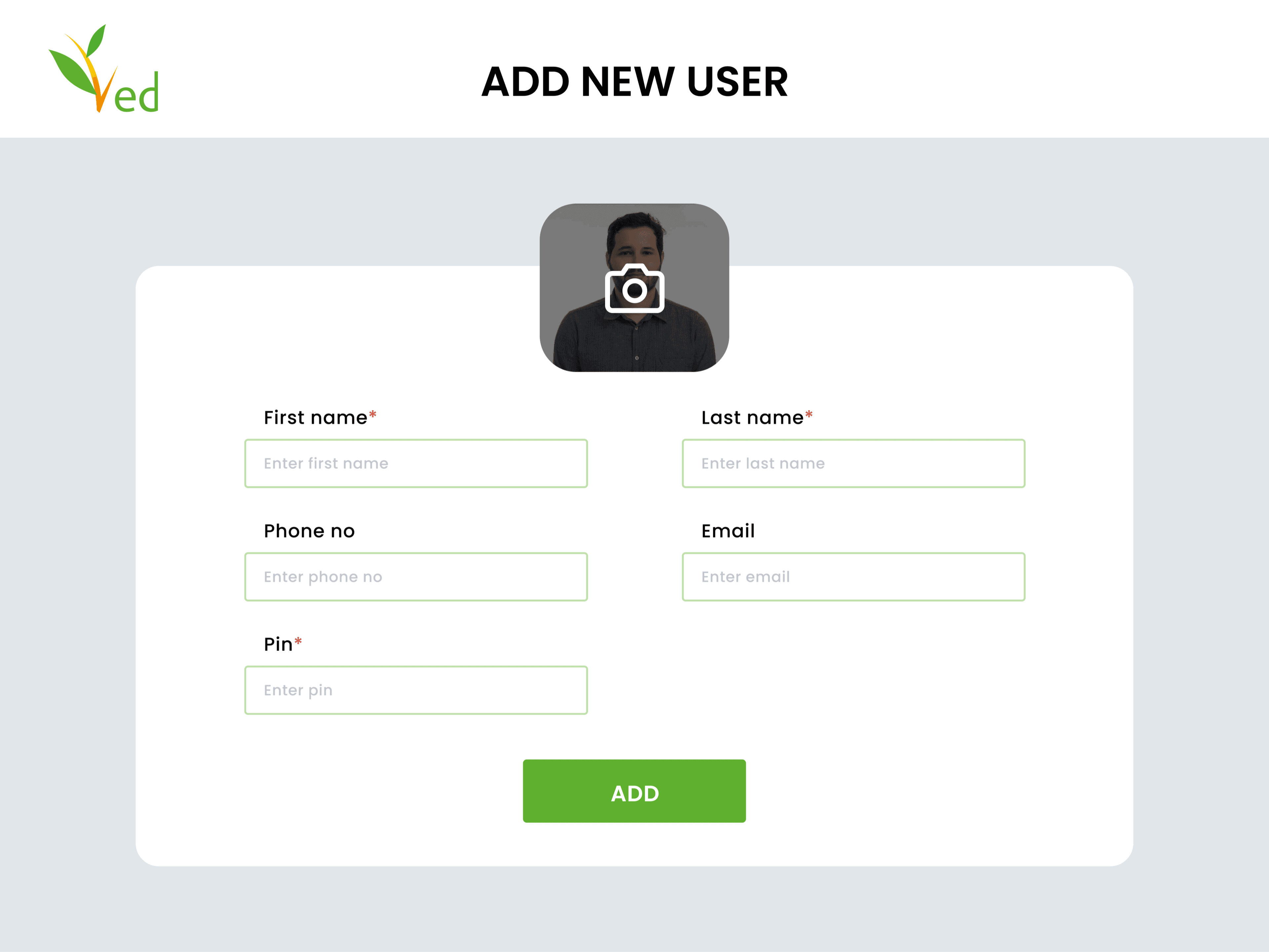 PDP - Add User Page