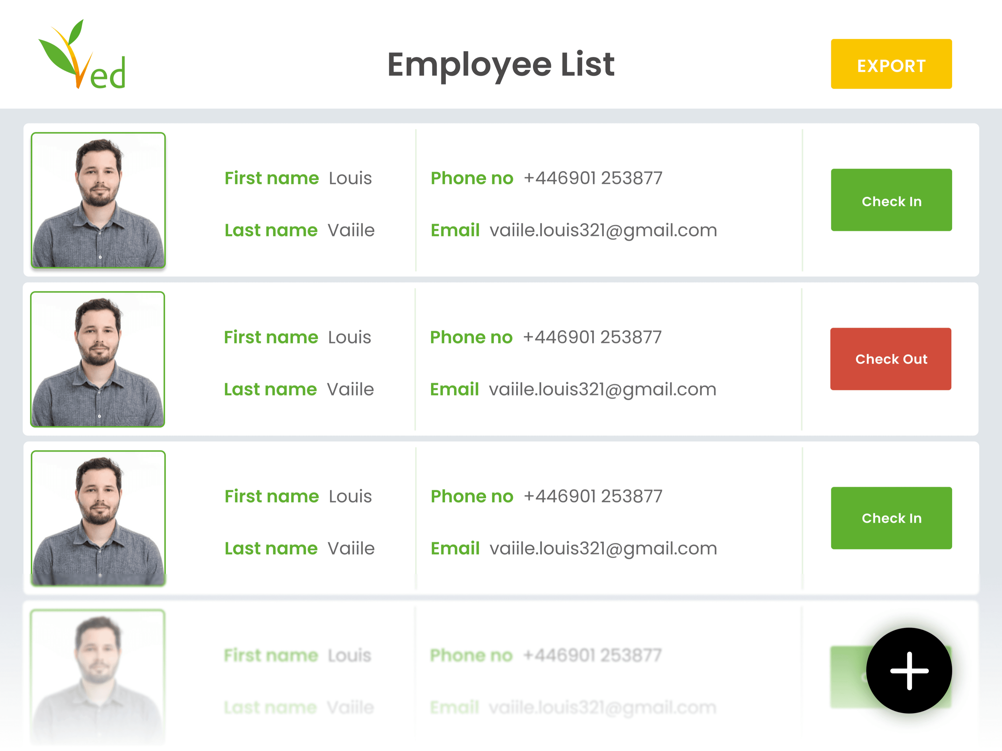 PDP - Employee list Page